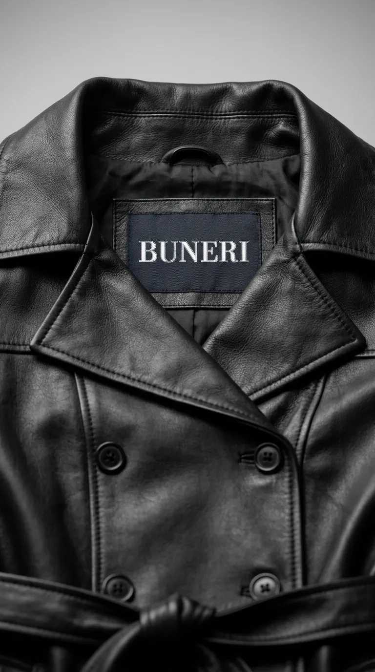 Premium Genuine Leather Jacket Material Texture Detail